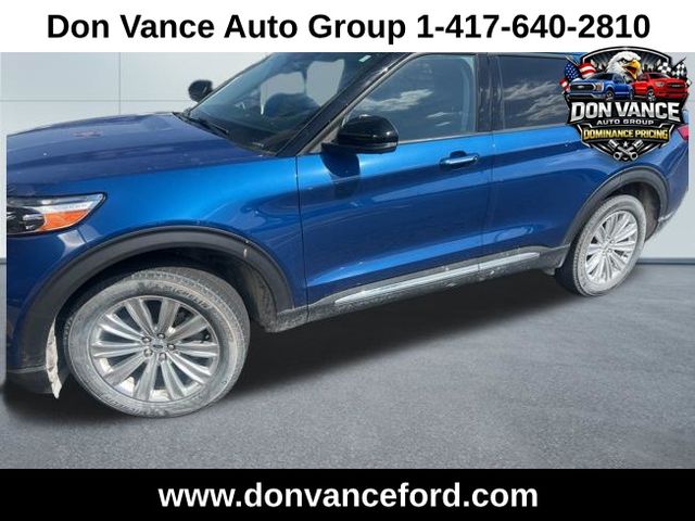 Atlas Blue Metallic 2023 Ford Explorer Limited AWD SUV / Crossover All-Wheel Drive Automatic
