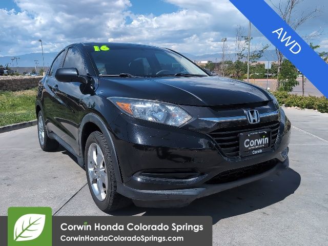 Crystal Black Pearl 2016 Honda HR-V SUV / Crossover All-Wheel Drive Continuously Variable Transmission