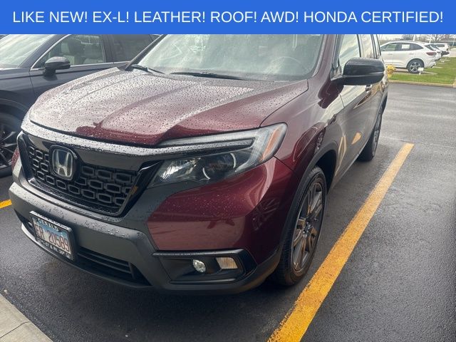 Red (Deep Scarlet Pearl) 2021 Honda Passport EX-L AWD SUV / Crossover All-Wheel Drive 9-Speed Automatic