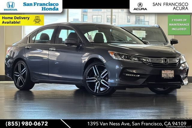Gray (Modern Steel Metallic) 2017 Honda Accord V6 EX-L FWD with Navigation and Honda Sensing Sedan Front-Wheel Drive 6-Speed Automatic