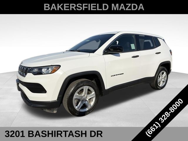 Bright White Clearcoat 2023 Jeep Compass SUV / Crossover Four-Wheel Drive 8-Speed Automatic