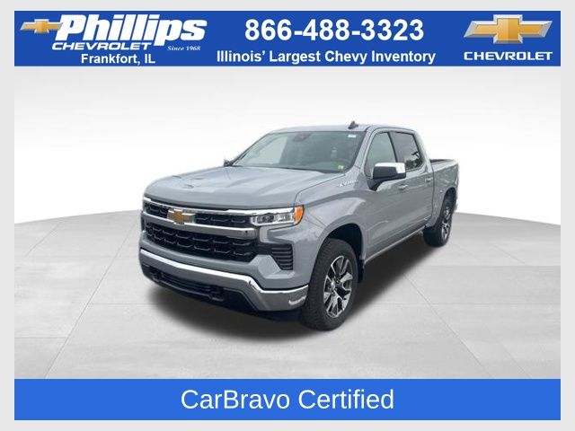 Slate Gray Metallic 2024 Chevrolet Silverado 1500 LT Crew Cab 4WD Pickup Truck Four-Wheel Drive 8-Speed Automatic