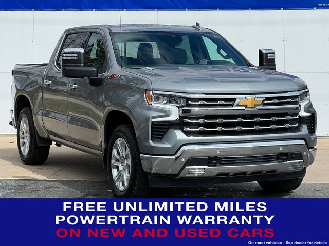 Sterling Gray Metallic 2023 Chevrolet Silverado 1500 LTZ Crew Cab 4WD Pickup Truck Four-Wheel Drive Automatic