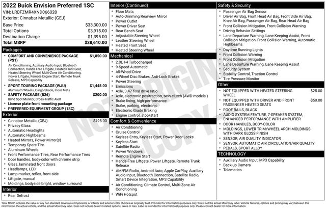 Used 2022 Buick Envision For Sale in Grove City, OH