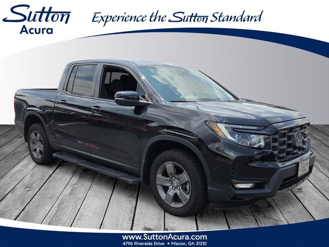 Crystal Black Pearl 2025 Honda Ridgeline Pickup Truck All-Wheel Drive 9-Speed Automatic