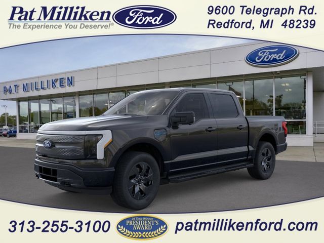 Agate Black Metallic 2025 Ford F-150 Lightning Pickup Truck All-Wheel Drive Automatic
