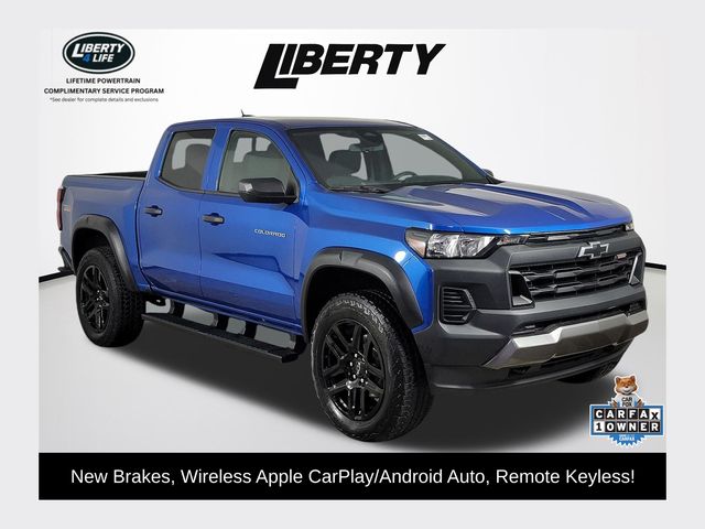 Glacier Blue Metallic 2024 Chevrolet Colorado Pickup Truck Four-Wheel Drive Automatic