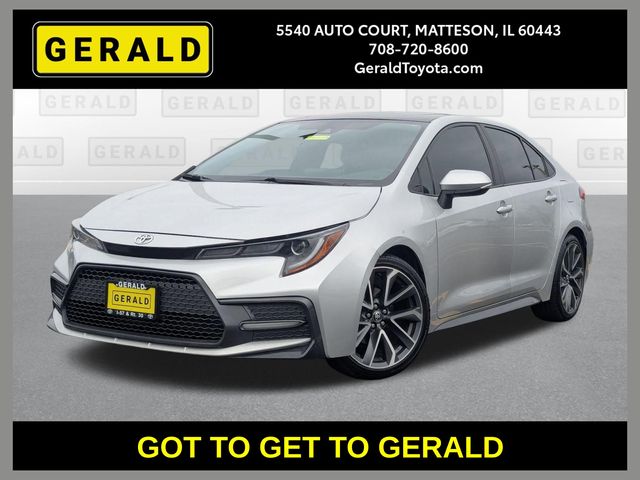 Silver 2021 Toyota Corolla SE FWD Sedan Front-Wheel Drive Continuously Variable Transmission