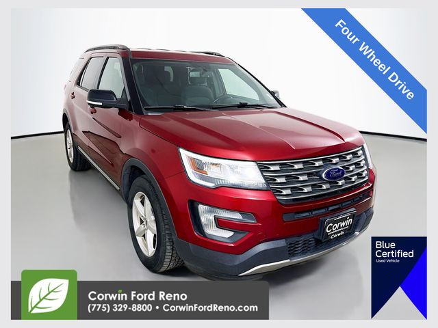 Ruby Red Metallic Tinted Clearcoat 2017 Ford Explorer XLT AWD SUV / Crossover All-Wheel Drive 6-Speed Automatic