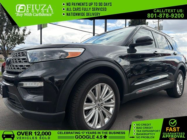 Black Metallic 2021 Ford Explorer Hybrid SUV / Crossover All-Wheel Drive Automatic