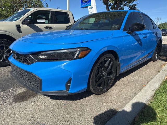Boost Blue Pearl 2025 Honda Civic Hatchback Sport FWD Hatchback Front-Wheel Drive Continuously Variable Transmission