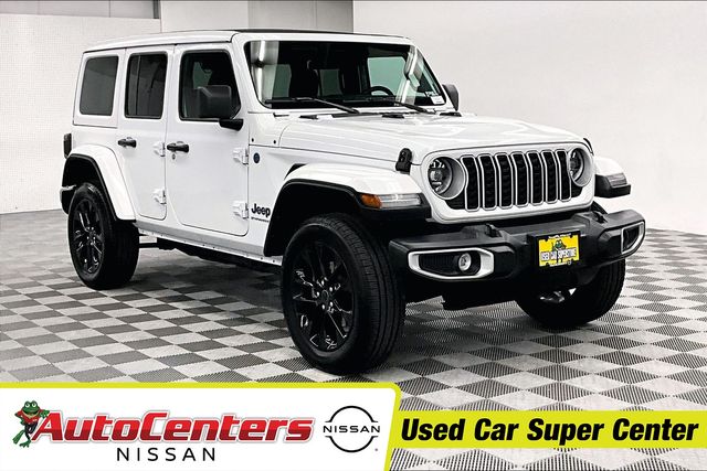 Bright White Clearcoat 2025 Jeep Wrangler 4xe Sahara 4WD SUV / Crossover Four-Wheel Drive 8-Speed Automatic