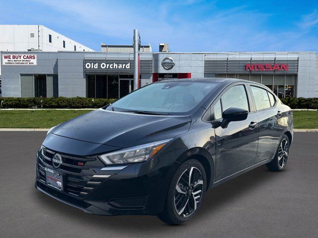 Super Black Metallic 2025 Nissan Versa SR FWD Sedan Front-Wheel Drive Continuously Variable Transmission