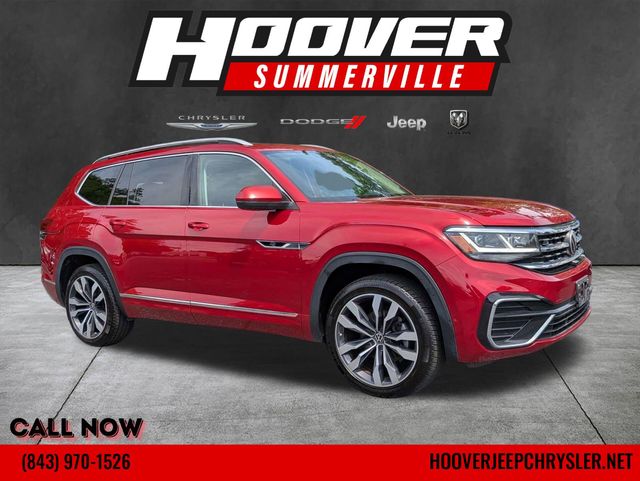 Aurora Red Metallic 2021 Volkswagen Atlas V6 SEL Premium R-Line 4Motion SUV / Crossover All-Wheel Drive 8-Speed Automatic