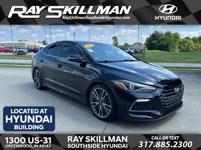 Black Noir Pearl 2018 Hyundai Elantra Sedan Front-Wheel Drive 7-Speed Automatic