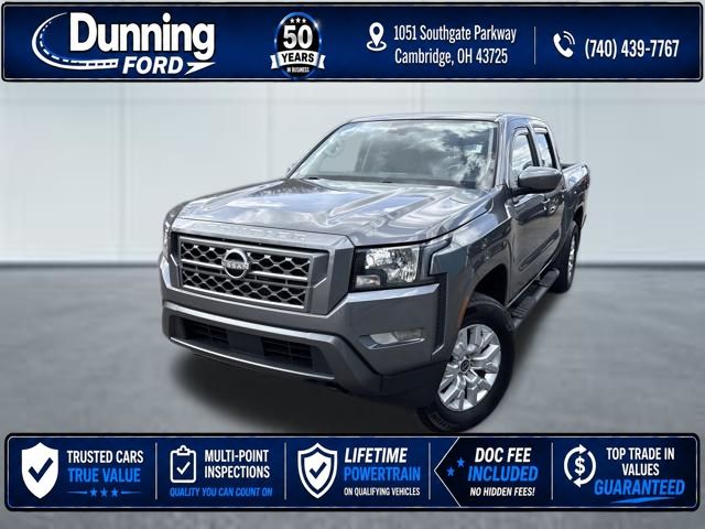 Gray (Gun Metallic) 2023 Nissan Frontier SV Crew Cab 4WD Pickup Truck Four-Wheel Drive 9-Speed Automatic