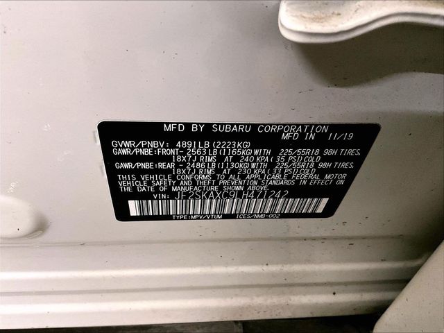 2020 Subaru Forester Touring White at Subaru and VW of Moon Township