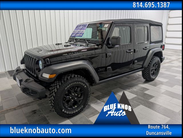 Black Clearcoat 2022 Jeep Wrangler Unlimited Willys 4WD SUV / Crossover Four-Wheel Drive 8-Speed Automatic