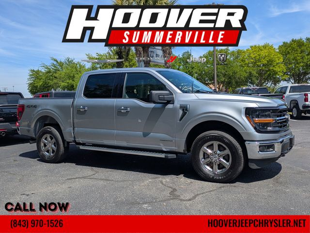 Silver Metallic 2024 Ford F-150 XLT SuperCrew 4WD Pickup Truck Four-Wheel Drive Automatic