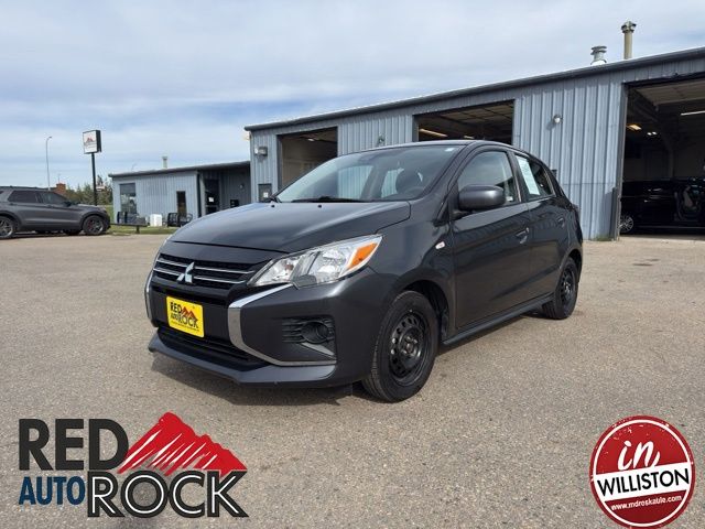 Black 2024 Mitsubishi Mirage Hatchback Front-Wheel Drive Continuously Variable Transmission