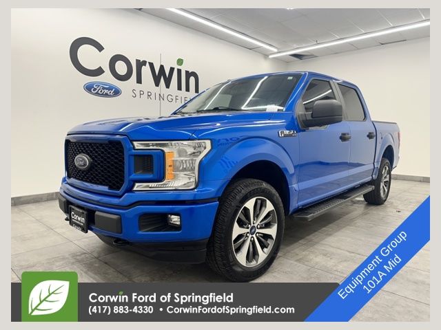 Velocity Blue Metallic 2019 Ford F-150 XL SuperCrew 4WD Pickup Truck Four-Wheel Drive Automatic