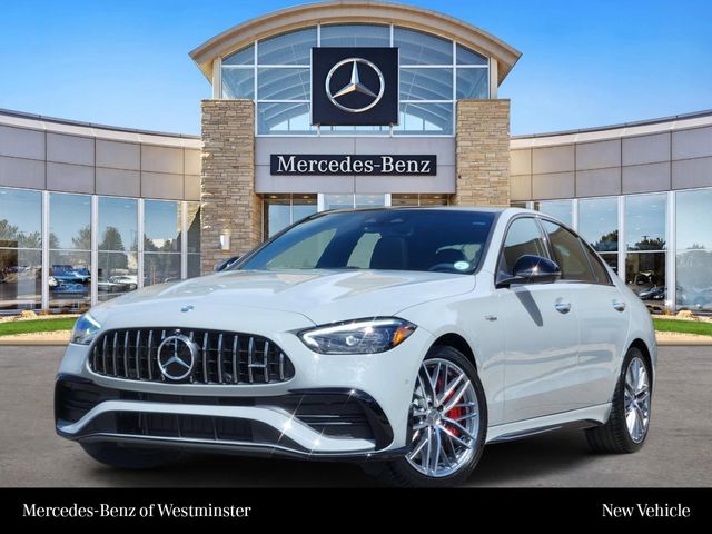 Black 2026 Mercedes-Benz C-Class AMG C 43 4MATIC Sedan All-Wheel Drive 9-Speed Automatic