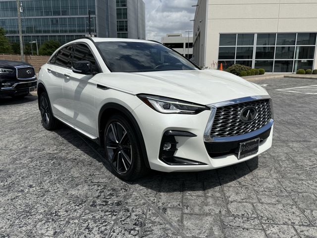 Majestic White 2023 INFINITI QX55 Luxe AWD SUV / Crossover All-Wheel Drive Continuously Variable Transmission