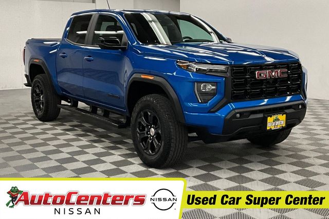 Dynamic Blue Metallic 2023 GMC Canyon Elevation Crew Cab 4WD Pickup Truck Four-Wheel Drive 8-Speed Automatic