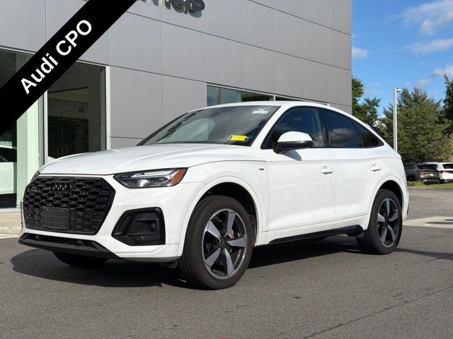 Glacier White Metallic 2023 Audi Q5 Sportback Sedan All-Wheel Drive 7-Speed Automatic