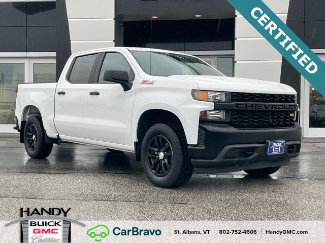 Summit White 2020 Chevrolet Silverado 1500 Work Truck Crew Cab 4WD Pickup Truck Four-Wheel Drive 6-Speed Automatic Overdrive