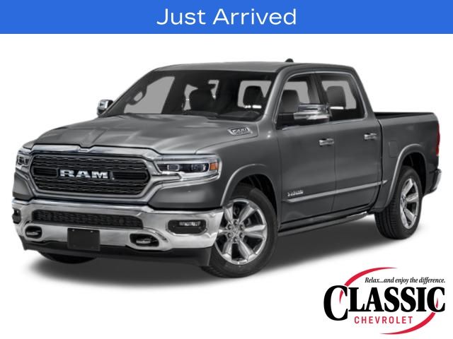 Diamond Black Crystal Pearlcoat 2019 RAM 1500 Limited Crew Cab 4WD Pickup Truck Four-Wheel Drive 8-Speed Automatic