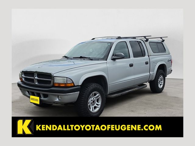 Bright Silver Metallic 2004 Dodge Dakota Sport Quad Cab 4WD Pickup Truck Four-Wheel Drive 4-Speed Automatic