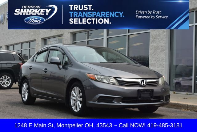 Silver 2012 Honda Civic Sedan Front-Wheel Drive 5-Speed Automatic