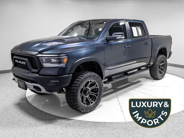 Gray (Maximum Steel Metallic Clearcoat) 2019 RAM 1500 Rebel Crew Cab 4WD Pickup Truck Four-Wheel Drive 8-Speed Automatic