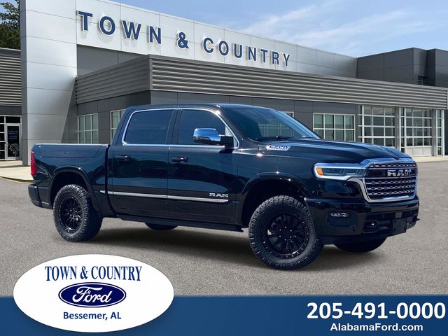 Diamond Black Crystal Pearlcoat 2025 RAM 1500 Pickup Truck Four-Wheel Drive 8-Speed Automatic