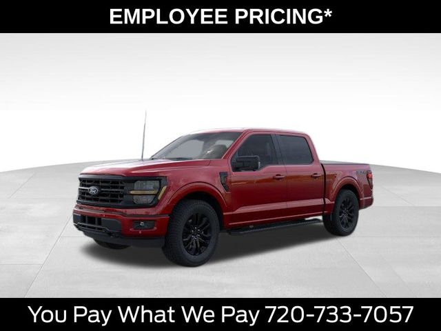 Red Metallic 2025 Ford F-150 XLT SuperCrew 4WD Pickup Truck Four-Wheel Drive Automatic