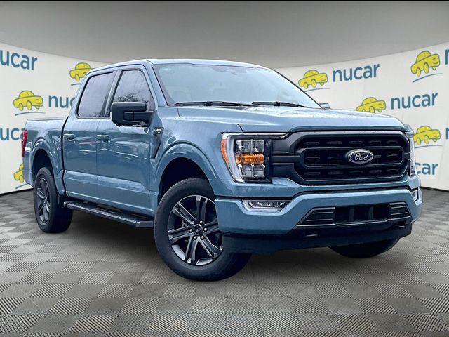 Blue 2023 Ford F-150 XLT SuperCrew 4WD Pickup Truck Four-Wheel Drive Automatic