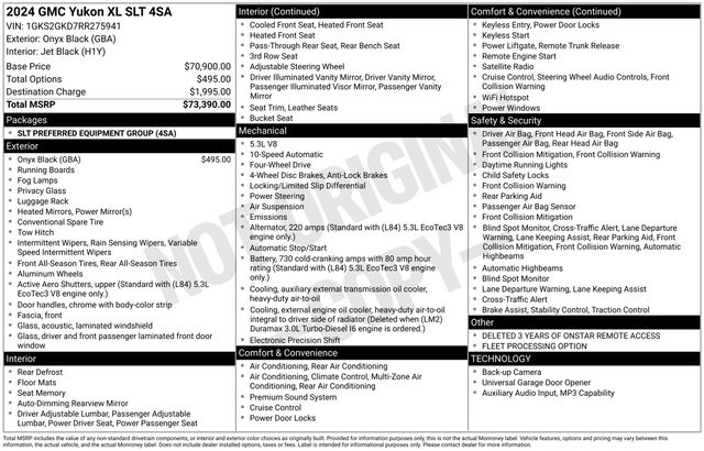 2024 GMC Yukon XL SLT 4WD