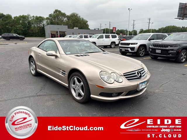 Desert Silver Metallic 2003 Mercedes-Benz SL-Class Convertible Rear-Wheel Drive 5-Speed Automatic Overdrive