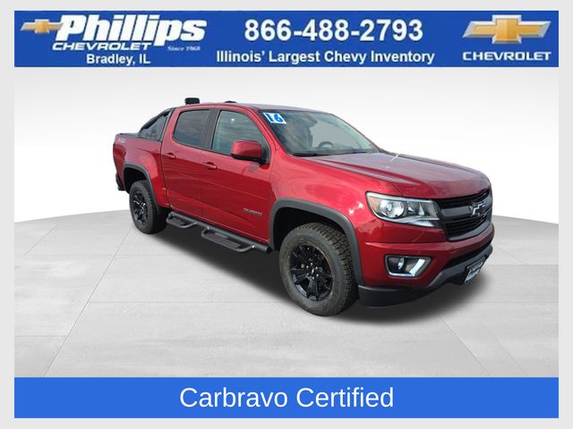 Red Rock Metallic 2016 Chevrolet Colorado Pickup Truck Four-Wheel Drive 6-Speed Automatic