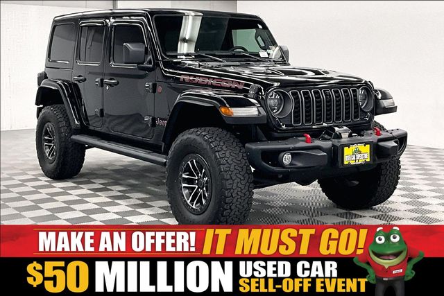 Black Clearcoat 2024 Jeep Wrangler SUV / Crossover Four-Wheel Drive 8-Speed Automatic
