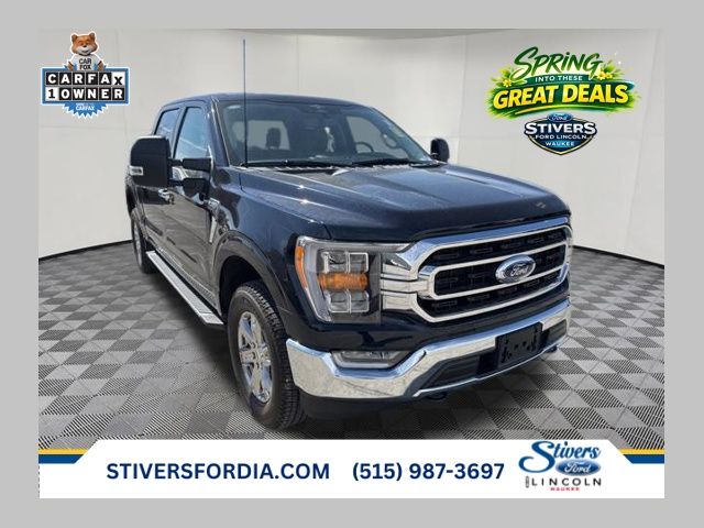 Antimatter Blue Metallic 2023 Ford F-150 XLT SuperCrew 4WD Pickup Truck Four-Wheel Drive Automatic