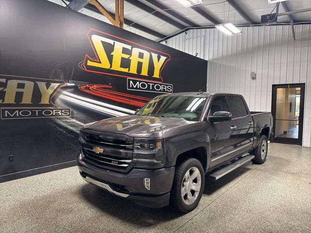 Gray (Tungsten Metallic) 2016 Chevrolet Silverado 1500 LTZ Crew Cab 4WD Pickup Truck Four-Wheel Drive 8-Speed Automatic Overdrive