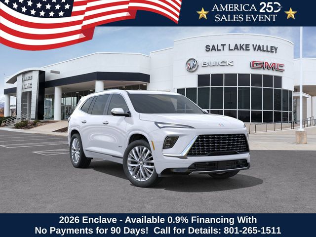 Iridescent White Tricoat 2026 Buick Enclave SUV / Crossover Four-Wheel Drive 8-Speed Automatic