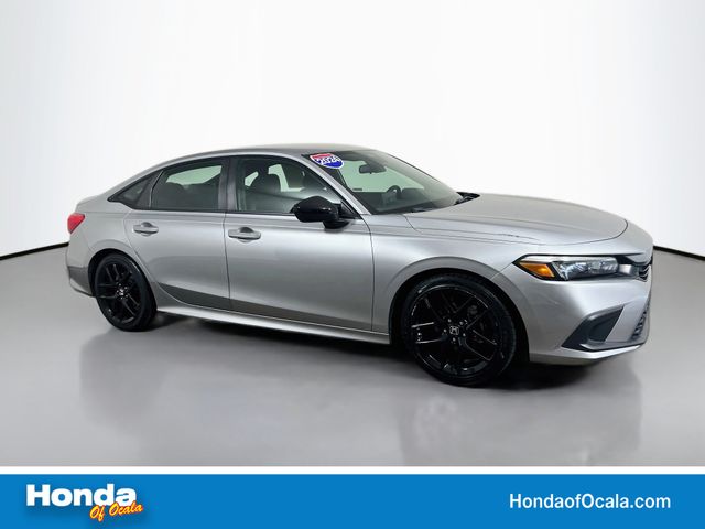 Lunar Silver Metallic 2024 Honda Civic Sedan Front-Wheel Drive Continuously Variable Transmission