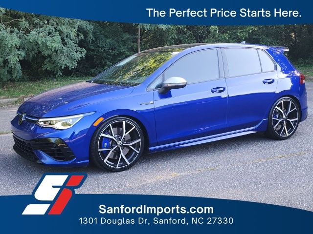 Blue 2024 Volkswagen Golf R Hatchback All-Wheel Drive 7-Speed Dual Clutch