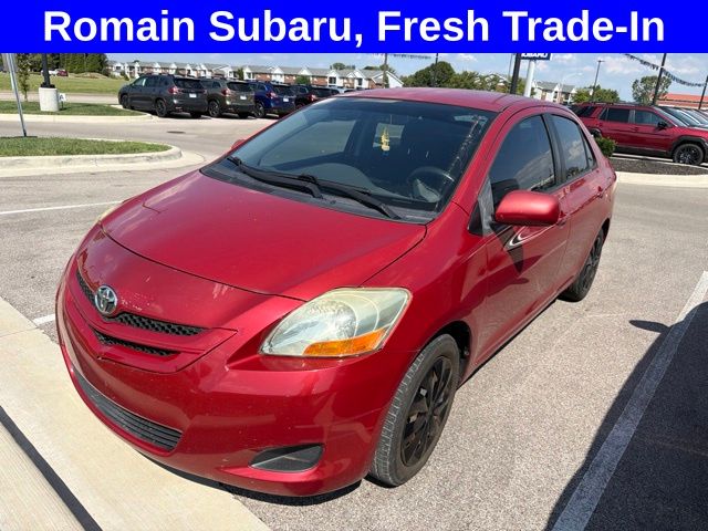 Red 2007 Toyota Yaris Sedan Front-Wheel Drive 4-Speed Automatic
