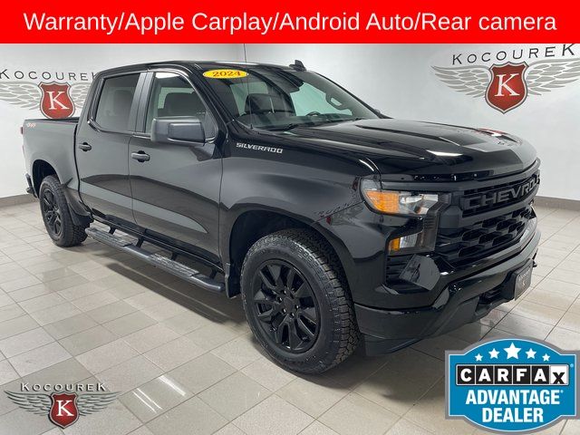 Black 2024 Chevrolet Silverado 1500 Pickup Truck Four-Wheel Drive 8-Speed Automatic