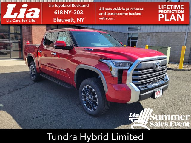 Red 2025 Toyota Tundra Hybrid Limited HV CrewMax Cab 4WD Pickup Truck Four-Wheel Drive Automatic