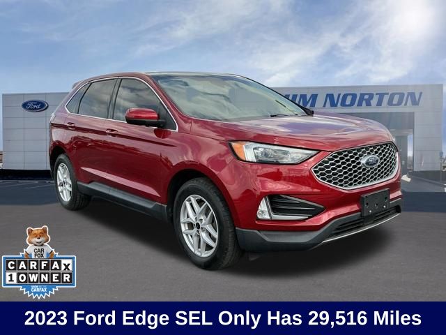 Rapid Red Metallic Tinted Clearcoat 2023 Ford Edge SEL AWD SUV / Crossover All-Wheel Drive 8-Speed Automatic